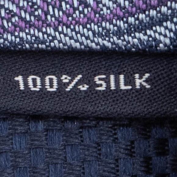 Daniel Cremieux Purple Paisley 100% Silk Neck Tie Made In Italy - Picture 5 of 8